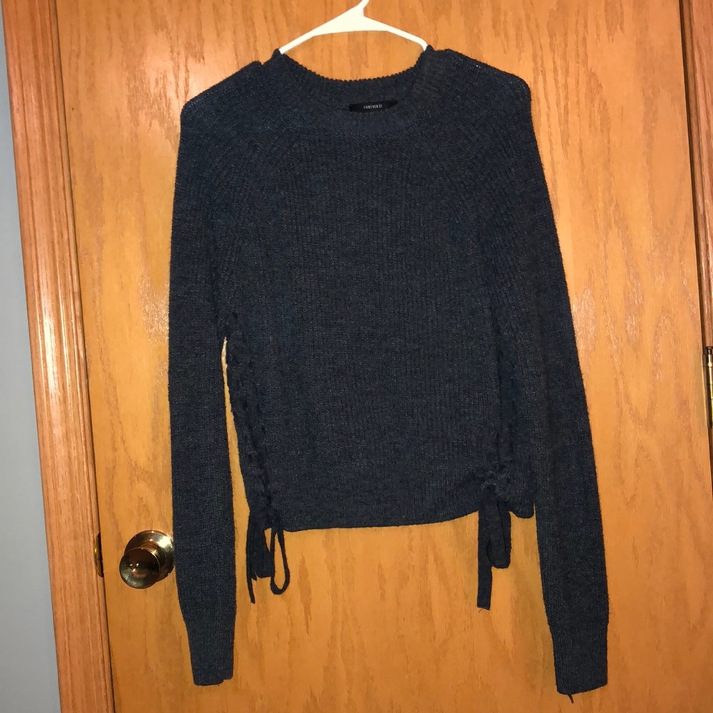 Forever 21 side braid knit sweater